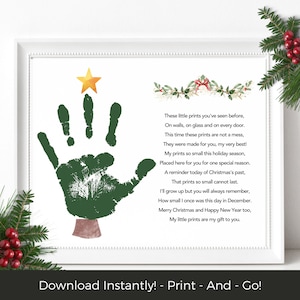 Family Handprint Sign,family gift,Handprints gift,Handprint sign,DIY  handprint,family handprints,kid handprints,sign kit,christmas,new house