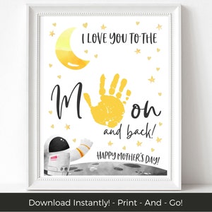 Mothers Day Handprint For Mom, Printable Handprint Craft, Activities for Toddler Prek or Baby Handprint Art, Grandparent Gift from Grandkids