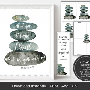 LDS Young Women 2024 Youth Theme, I Can Do All Things Printable, LDS Watercolor Scripture, LDS Quote Philippians 4:13, Missionary Scripture