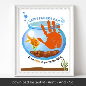 Fathers Day Printable Craft for Kids &amp; Toddlers, Fathers Day Handprint ...