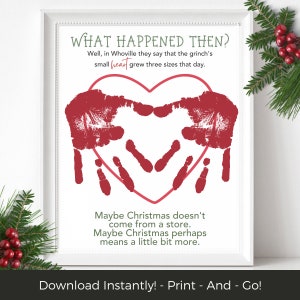 Christmas Handprint Art for Kids, Printable Handprint Keepsake, My First Christmas Handprint Craft For Baby, Toddlers or Preschool