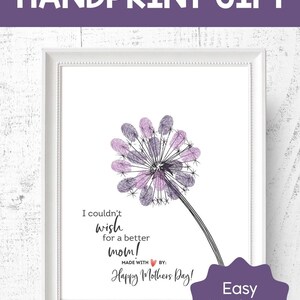 Unique Mothers Day Gift Fingerprint Art Template, Kids Thumbprint Art, Preschool Printable ...