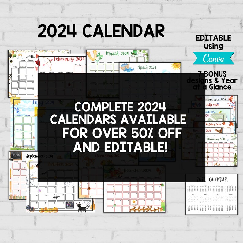 February 2024 Calendar, Kids Calendar Printable, Calendar 2024, Monthly