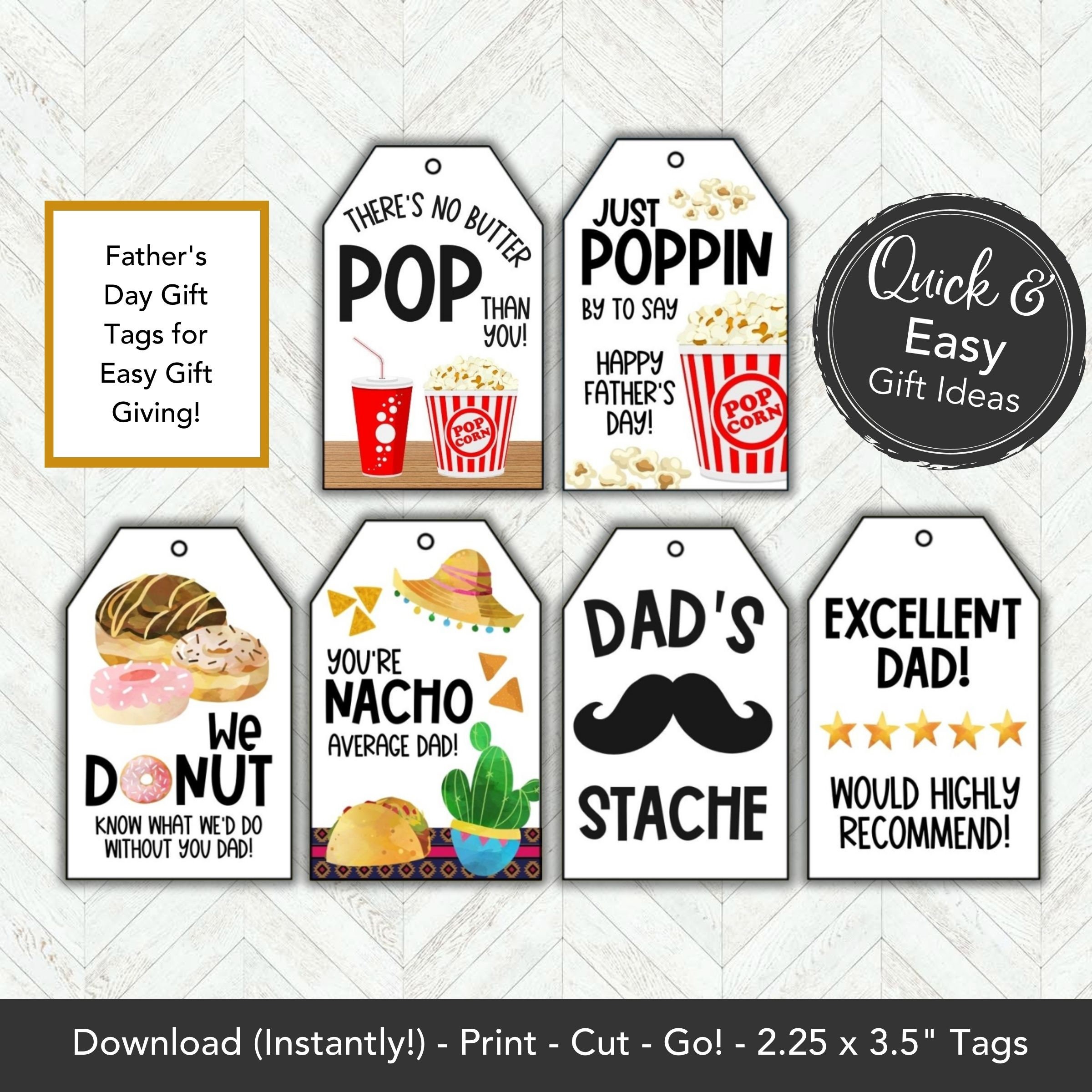 Printable Fathers Day Gift Tag, Fathers Day Printable Gift Tags, 1st ...