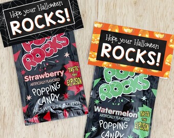 Etiquetas imprimibles para obsequios de Halloween, etiquetas de obsequios de Halloween para bolsas de regalos o canastas de regalo de Halloween, obsequios únicos de Halloween para niños