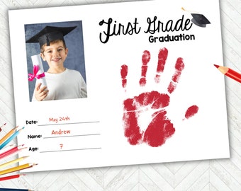 First Grade Handprint Craft, Goodbye First Grade, Last day 1st Grade, End of School Activity, Handprint Art for 1st Grade Class Activities
