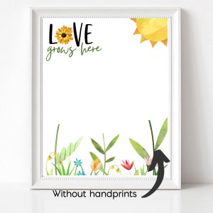 Printable Crafts for Kids, Flower Handprint Valentine Art, Preschool ...