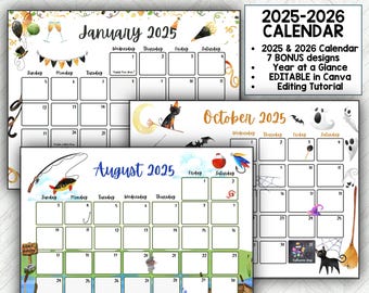 2025 Calendar, Kids Calendar Printable, Calendar 2025, Monthly Calendar Printable 2025, Wall Calendar 2025 Calendar Printable Class Calendar