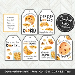Vatertag Geschenkanhänger zum ausdrucken, Vatertagsgeschenk von Kindern Cookie-Tag zum ausdrucken, erste Vatertagsgeschenkidee, Opa Geschenk von Enkelkinder