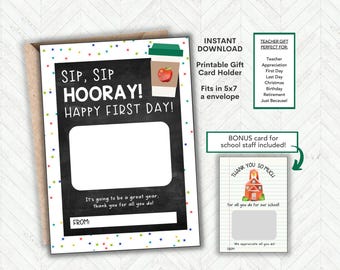 Teacher Appreciation Gift, Best Teacher Gift Card Holder, Gift Card Template, End of Year Teacher Gifts Bulk, School Principal Gift Idea