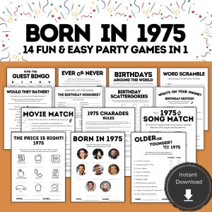 50th Birthday Games, 50 Birthday, 50th Birthday Party Games 1975, 50th Bday, 50th Birthday For Him Ideas, 50th Birthday Men Women or Adults