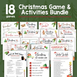 Christmas Games Printable Christmas Games for Adults, Holiday Party Games for Groups, Christmas Trivia, Office Party Christmas Game Bundle