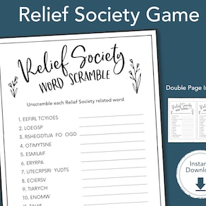 RELIEF SOCIETY Activity Game, Activity Printable Game, Get to Know You Printable, LDS Printable Game Idea, Church of Jesus Christ 2022