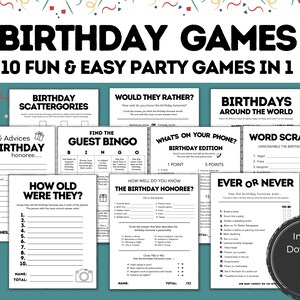 40th Birthday Games 40 Birthday 40th Birthday Party Games | Etsy
