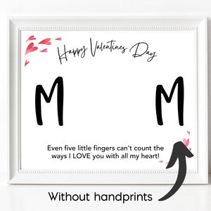 Valentine Gift for Mom From Kids Printable Handprint Art - Etsy