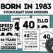 Printable 40th Birthday Decoration for Women Happy 40th - Etsy