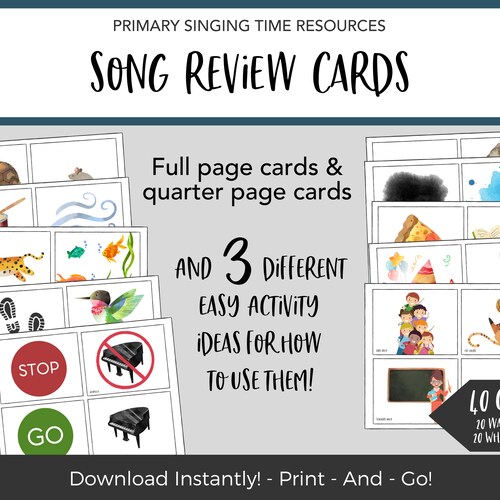 LDS Singing Time Primary Music Leader LDS Primary Games Etsy