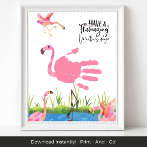 Valentines Day Craft, Printable Handprint Art, Preschool Activity, Valentine Handprint Craft for Kids, Valentines Gift for Mom from Kids