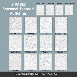 HUGE I Spy Kids Activity BUNDLE, I Spy Coloring Worksheet, School and ...