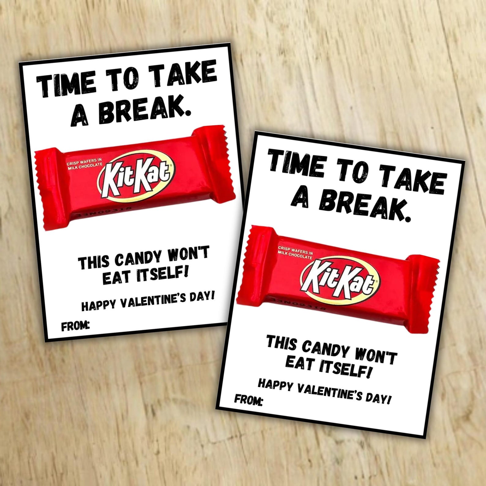 Chocolate Printable Valentine Cards for Kids, Kids Valentines Cards