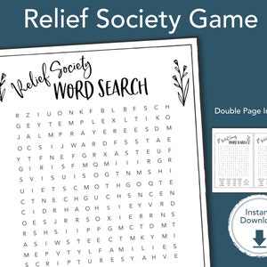 RELIEF SOCIETY Activity Game, Activity Printable Game, Get to Know You Printable, LDS Printable Game Idea, Church of Jesus Christ 2022