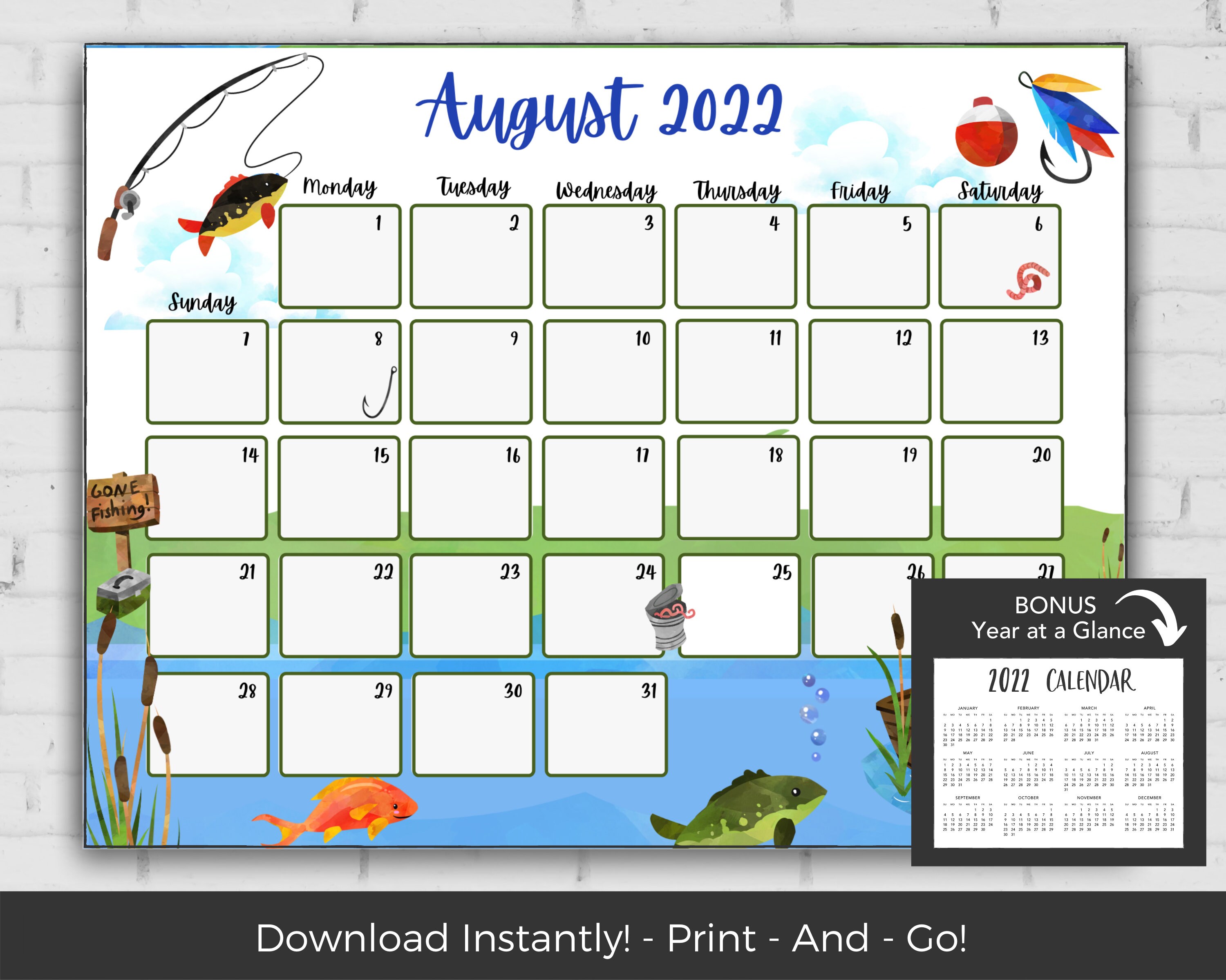 august 2022 calendar kids calendar printable calendar 2022 etsy