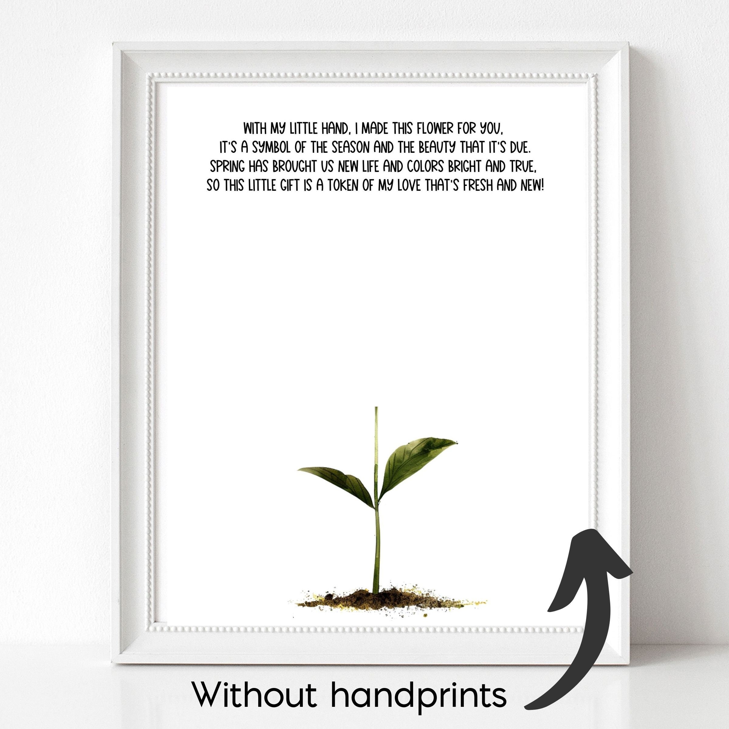 Spring Poem With Flower Handprint Activity, Preschool or Toddler ...