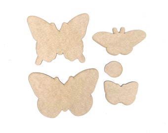 Etched Butterflies Cut Out, Silkscreen Wood Cutouts, Chalk Couture, Wood Kit, Butterfly Cut Out, DIY Kit, Garden Decor