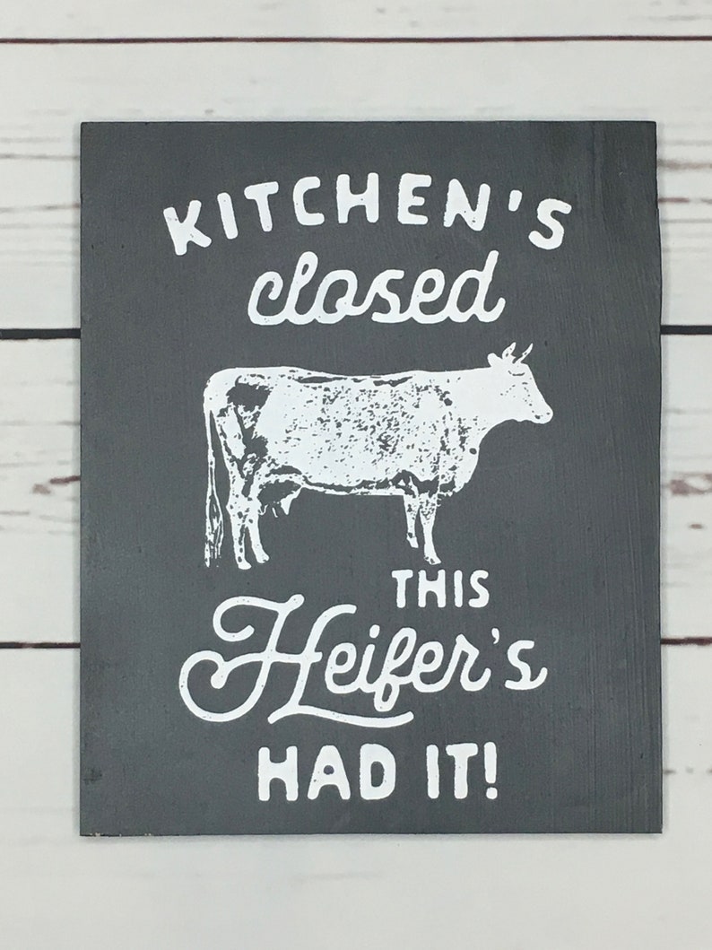 Kitchens Closed Heifer Cow Kitchen Decor Farmhouse Kitchen Etsy