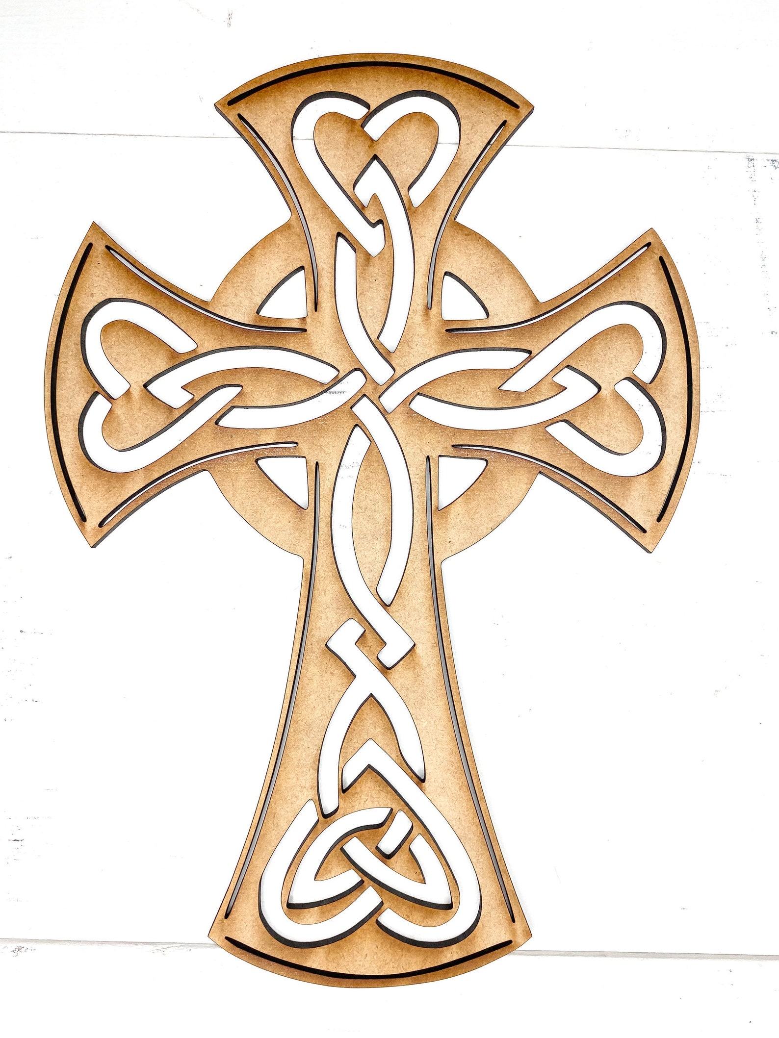 Celtic Cross Cutout Unfinished Wood Cut Outs for Signs Cross Etsy