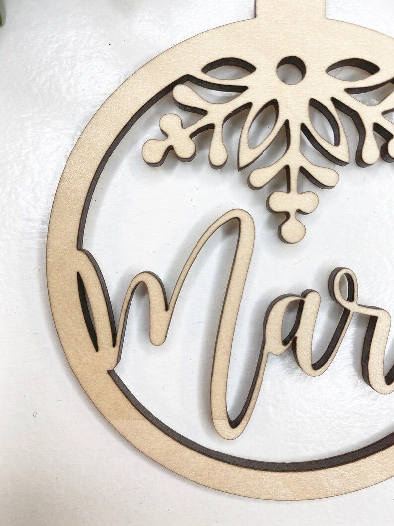 Custom Christmas Ornament Personalized Holiday Ornament Wood Etsy