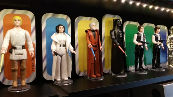 First 22 Vintage Star Wars Action Figure Display Card Backs Colored After  the Original Kenner Collectible Toys 