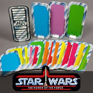 Star Wars Potęga Mocy - Karty ekspozycyjne do figurek akcji w kolorze oryginalnym POTF Kenner Collectible Toys
