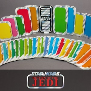 Powrót Jedi - Karty do wyświetlania figurek akcji z filmu Star Wars w kolorze oryginalnym ROTJ Kenner Collectible Toys