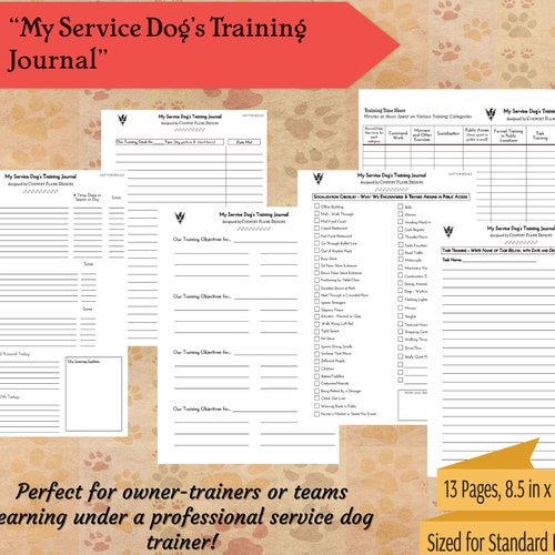 printable dog training planner and record keeping worksheets etsy