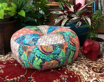 Unfilled 20 Inch Jungalow Style Pouffe Cover Made In Etsy