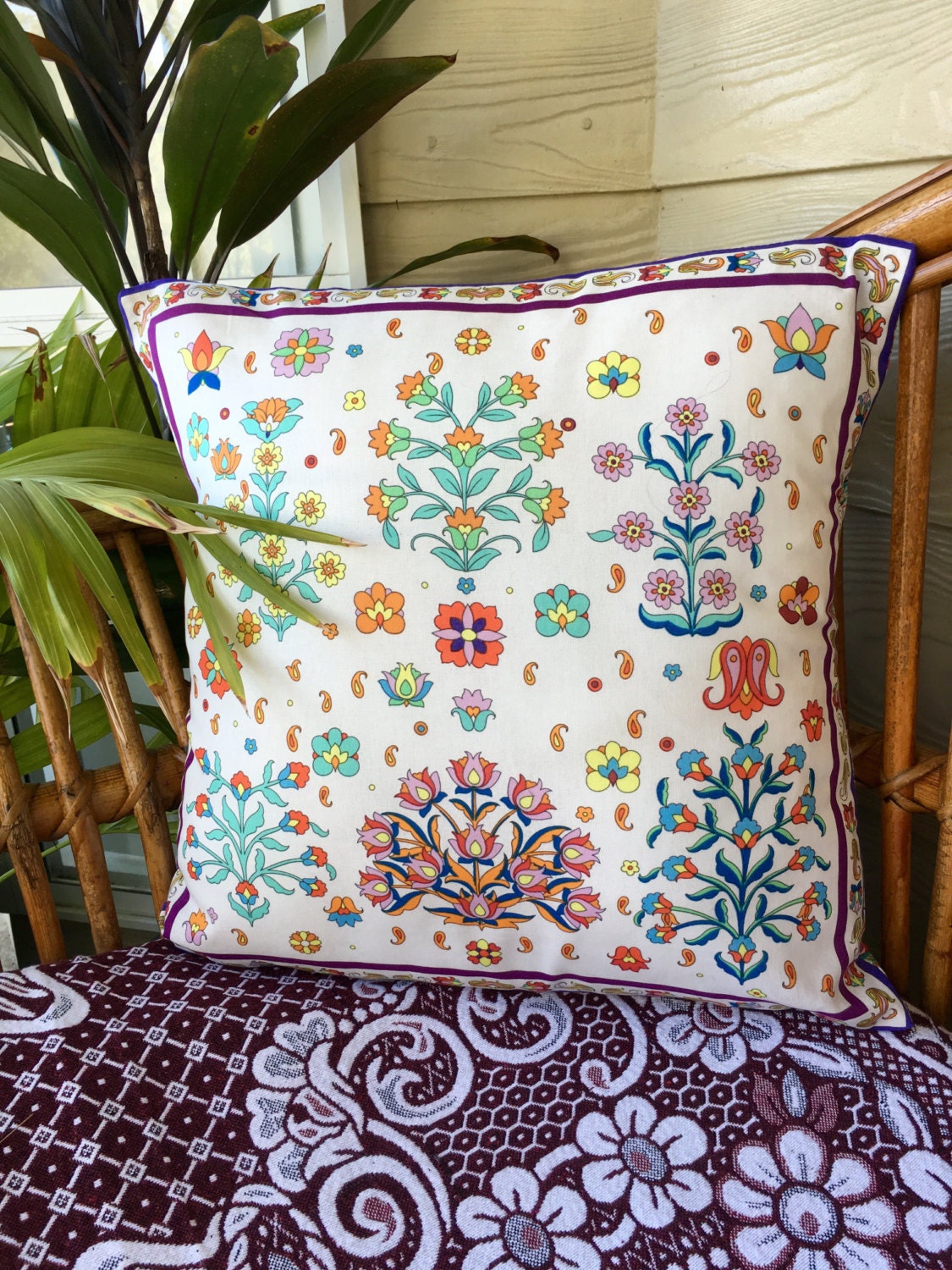 Boho Cotton Cushion Cover Moroccan Style Made in Australia Etsy