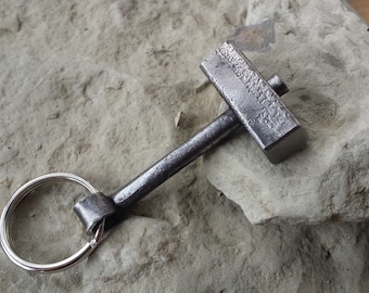 Forged Mjolnir Keychain, Hammer Keychain, Blacksmith Made, Viking, Norse, Hammer