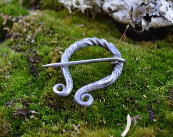 Viking Cloak Pin, Blacksmith Made, Iron Cloak Pin, Hand Forged, Medieval Cloak Pin