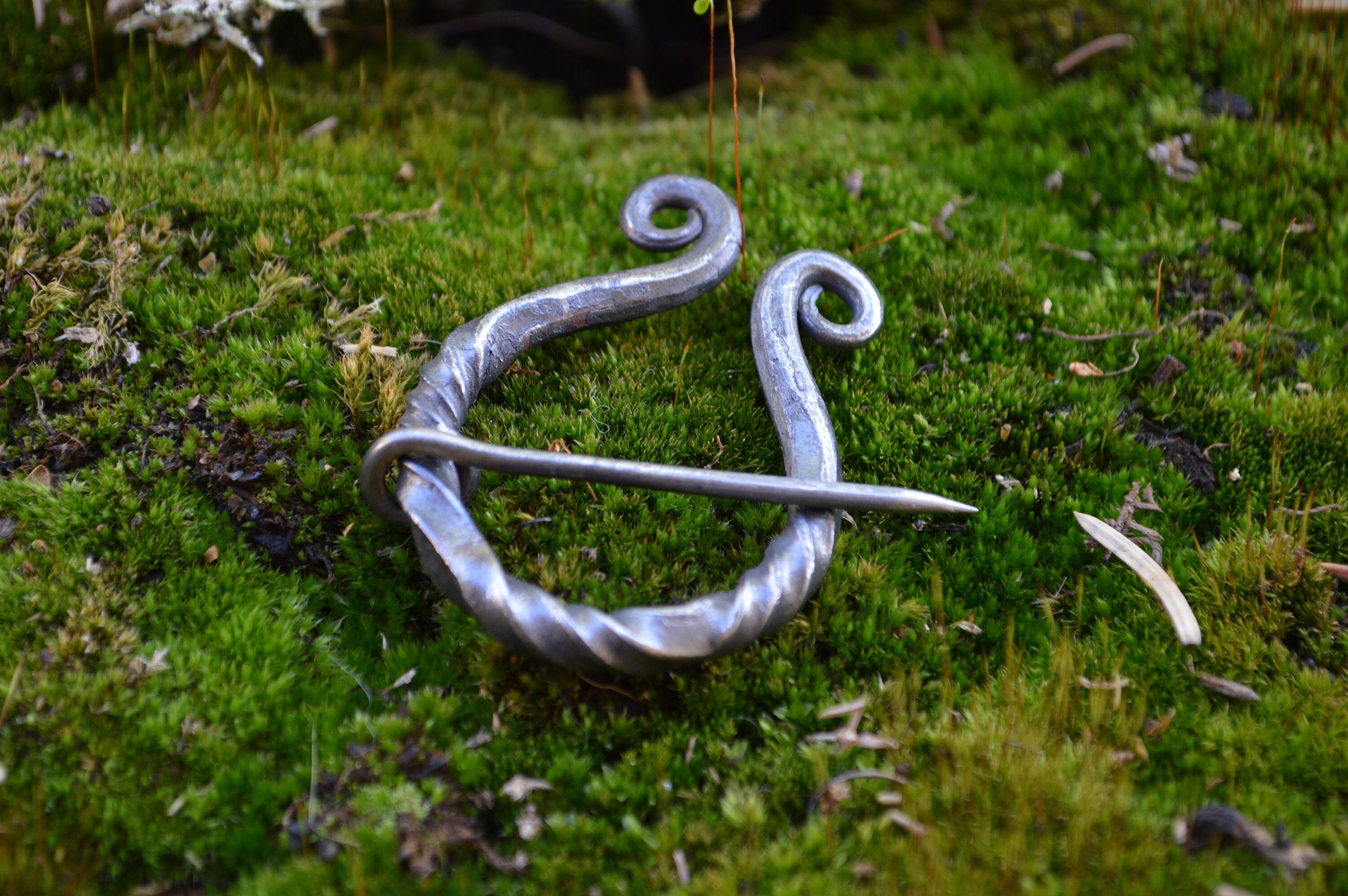 Viking Cloak Pin Blacksmith Made Iron Cloak Pin Hand Etsy