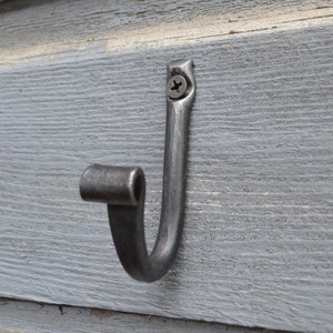 Wrought Iron Wall Hooks, Blacksmith Made, Housewarming Gift, Coat Hooks, Rustic Home Decor image 3