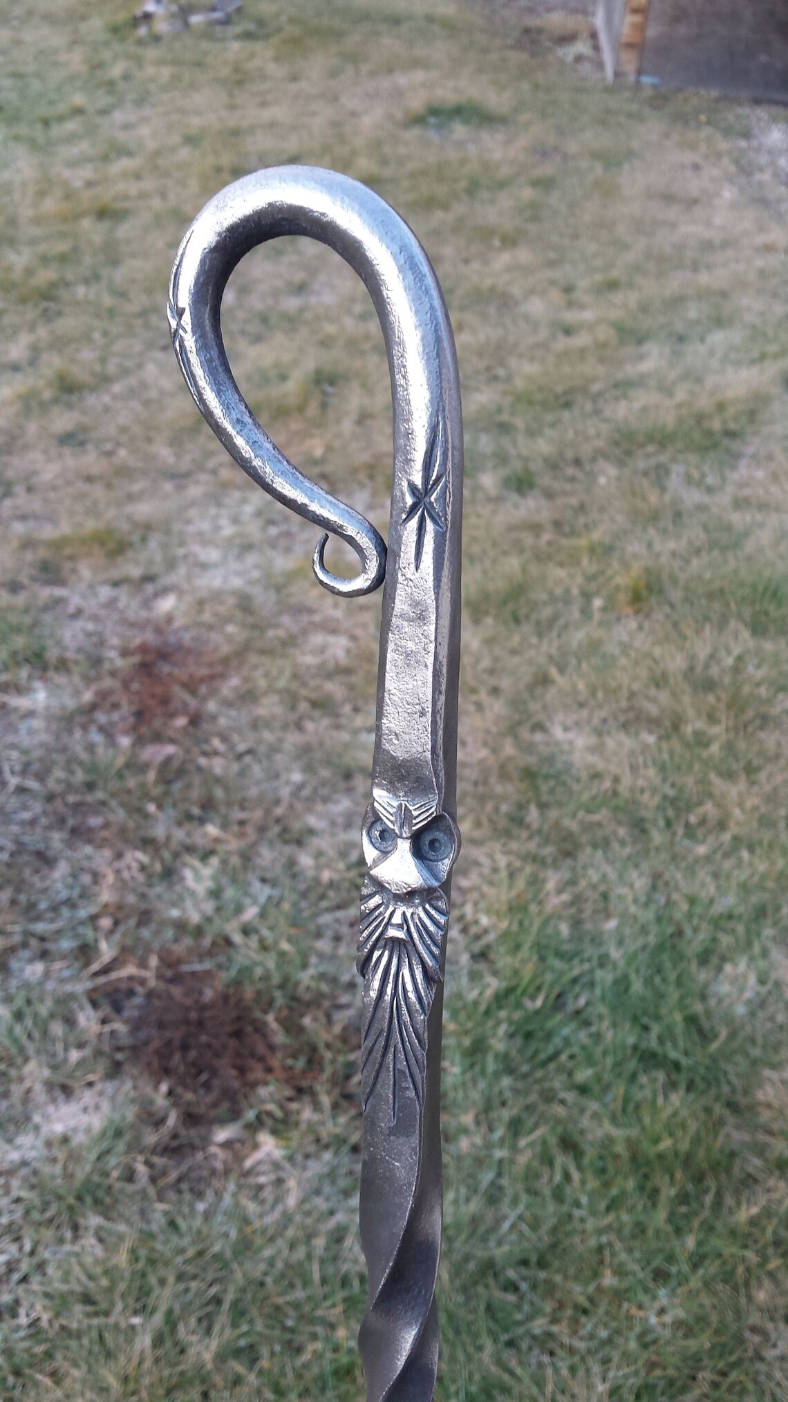 Fire Poker Blacksmith Made Camping Gear Wrought Iron Poker Etsy