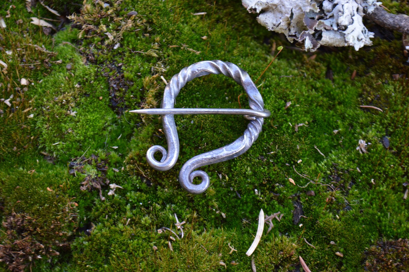 Viking Cloak Pin Blacksmith Made Iron Cloak Pin Hand Etsy