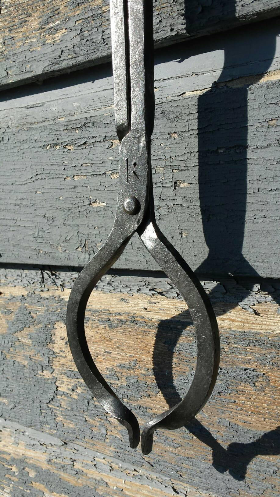 Iron Fire Tongs Blacksmith Made Handmade Hand Etsy Canada