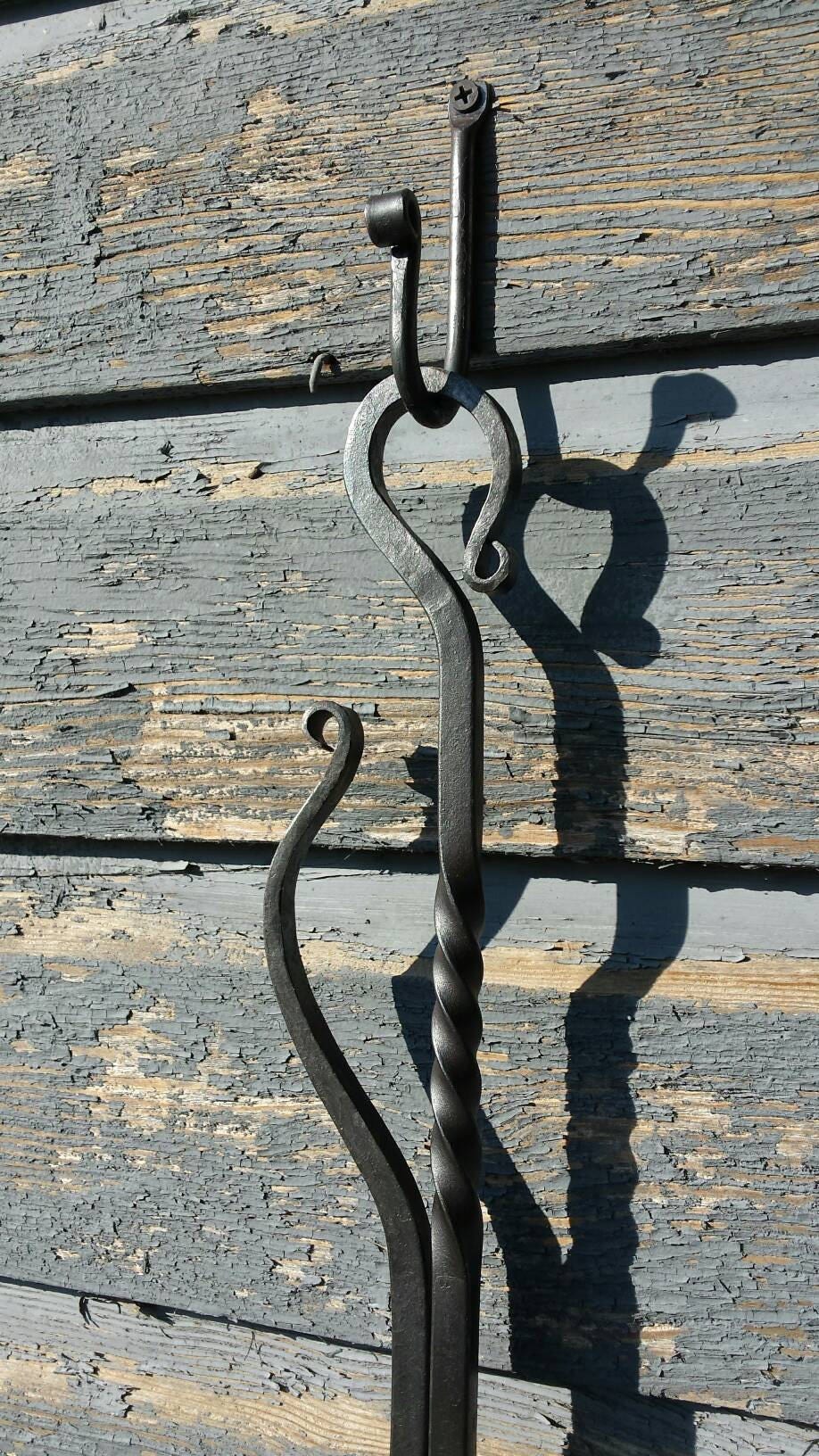 Iron Fire Tongs Blacksmith Made Handmade Hand Etsy Canada