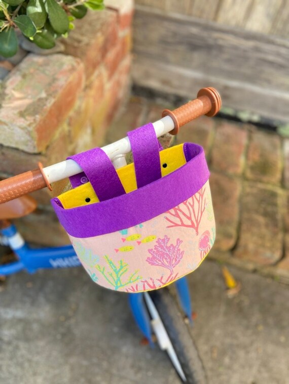 Sacoche De Guidon Enfant Amovible - Panier Vélo Avant Avec Serpentins Et Moulin à Vent - Nylon Imperméable