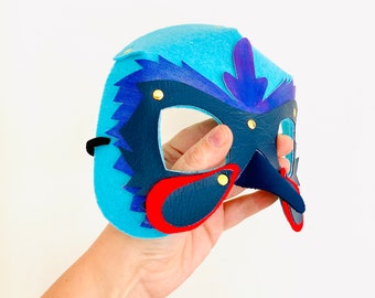 Kokako NZ Native Bird Kids Mask | Dress Up Pretend Play Dramatic Play Make Belive Costume Mask |