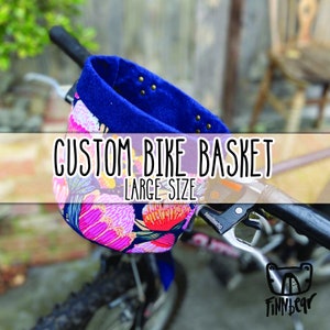 Bike & Scooter Lenkerkorb CUSTOM | Verstellbarer Gurt | Passend für 16 &quot;Rahmen und darüber | für Erwachsene und große Kinder