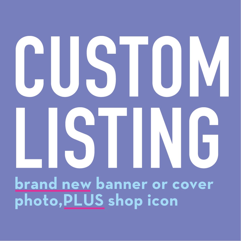 Custom Etsy banner or cover photo for the new Etsy format PLUS shop