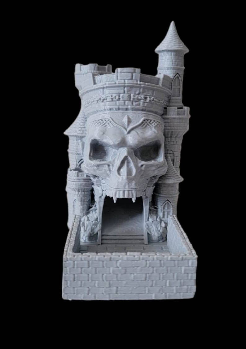 Skull Dice Tower 3d Printed Etsy